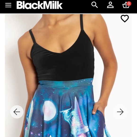 Blackmilk “MAGNOLIA CASTLE POCKET Moonbound Studio SKATER SKIRT” Size Large NWT - Picture 2 of 15